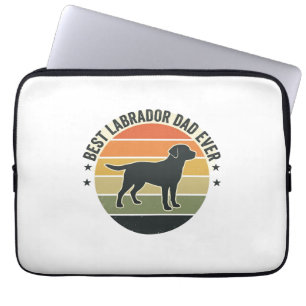 Vintage Labrador Dad Sonnenuntergang Hund Vektor S Laptopschutzhülle