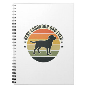 Vintage Labrador Dad Sonnenuntergang Hund Vektor S Notizblock