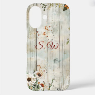 Vintage Lace & Daisies Rustikales iPhone Case