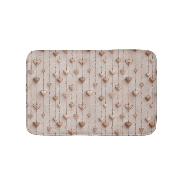 Vintage Lace Heart Strings Badematte (Vorderseite)