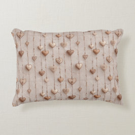 Vintage Lace Heart Strings Dekokissen