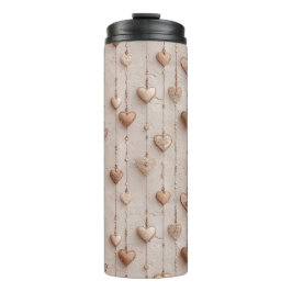 Vintage Lace Heart Strings Thermosbecher