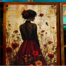 Vintage-Lack-Dame-Decoupage