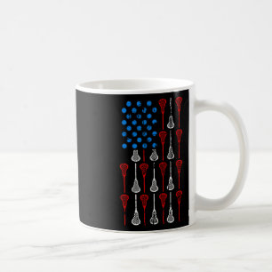 Vintage Lacrosse American Flag 4. Juli Kaffeetasse