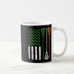 Vintage Lacrosse St. Patrick's Day Irisch Amerikan Kaffeetasse