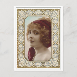 Vintage Lady Hübsche Gerahmte Postkarten