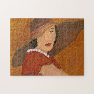 Vintage Lady in Hat Puzzle