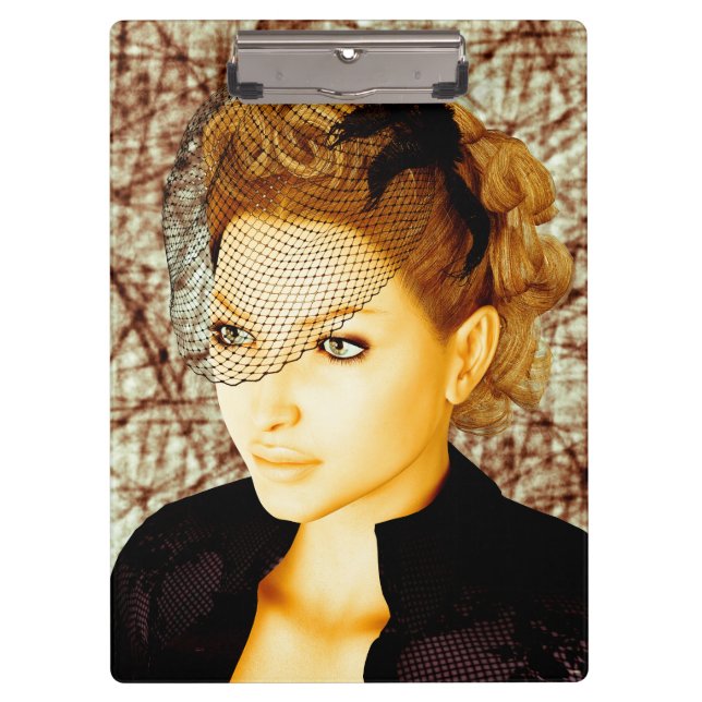 Vintage Lady Klemmbrett (Vorderseite)