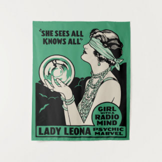 Vintage Lady Leona Psychische Wunder Wandteppich