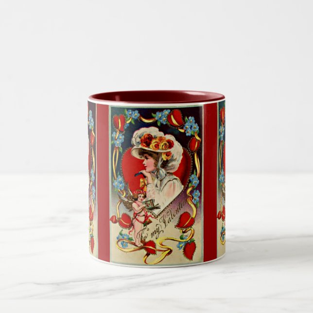Vintage Lady My Valentine Tasse (Mittel)