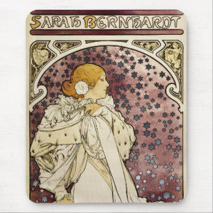 Vintage Lady of the Camellias von Alphonse Mucha Mousepad