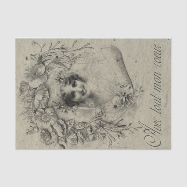 Vintage Lady Seidenpapier (Vorderseite)