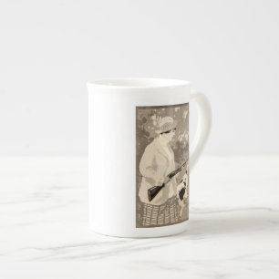 Vintage Lady Winchester Art Nouveau Schrotflinte T Prozellantasse