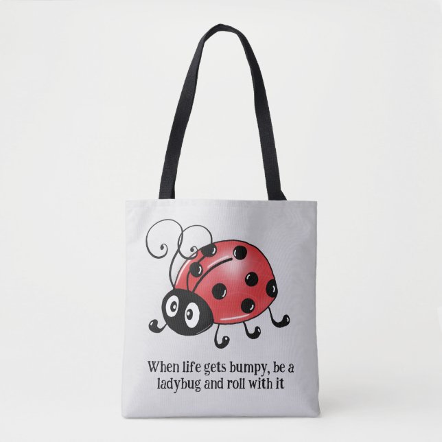 Vintage Ladybug Pattern Tote Bag - Stilvoll (Vorderseite)