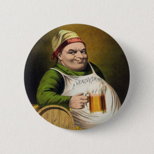 Vintage Lager-Bier Anzeige Button