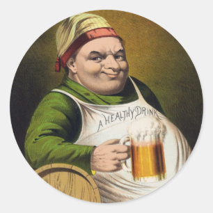Vintage Lager-Bier Anzeige Runder Aufkleber