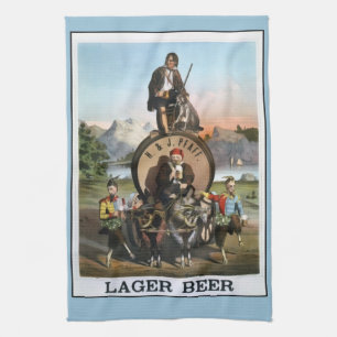 Vintage-Lager-Bier-Bar-Tuch Geschirrtuch