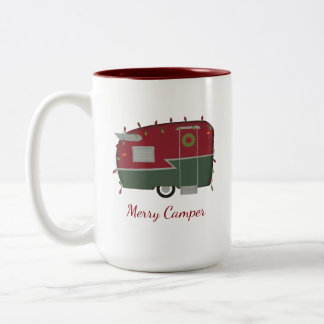 Vintage Lagerbewohner-Weihnachtsfeiertags-Tasse Zweifarbige Tasse