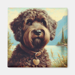 Vintage Lagotto Romagnolo Malerei Magnet