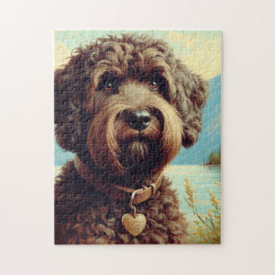 Vintage Lagotto Romagnolo Malerei Puzzle