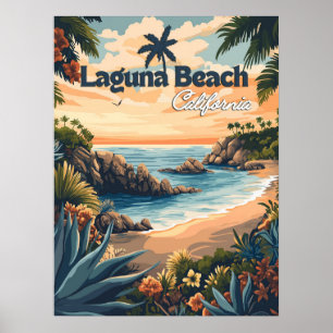 Vintage Laguna Beach Kalifornien Poster