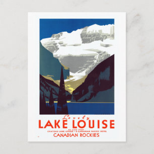 Vintage Lake Louise Kanadische Rocky Mountains Alb Postkarte
