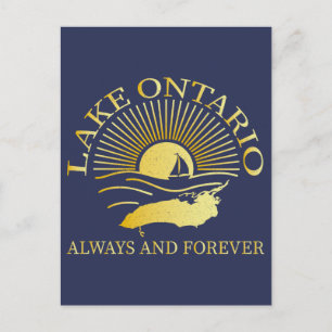 Vintage Lake Ontario Immer und Ewig Postkarte