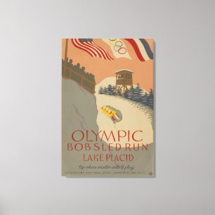Vintage Lake Placid New York Amerika Poster  Leinwanddruck