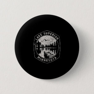Vintage Lake Superior Minnesota Outdoor-Urlaub Button
