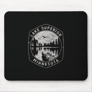 Vintage Lake Superior Minnesota Outdoor-Urlaub Mousepad