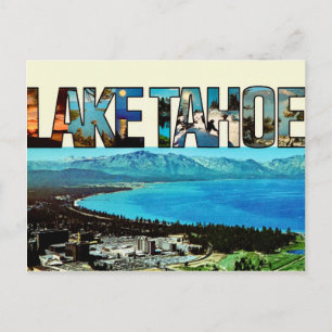 Vintage Lake Tahoe Grußkarte Postkarte