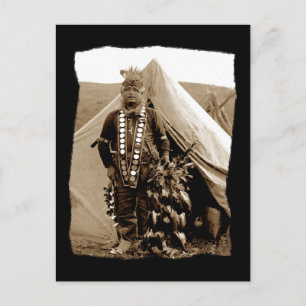 Vintage Lakota-Tänzer indianischer Abstammung Postkarte