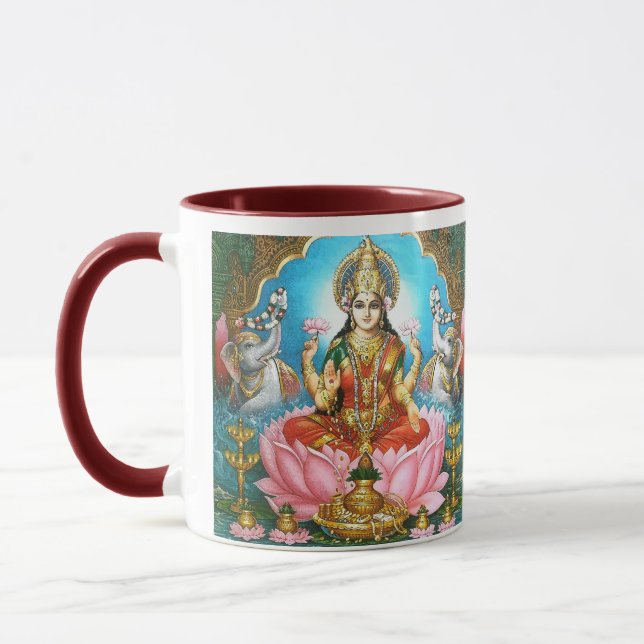 Vintage Lakshmi-Tasse-Göttin des Segen Tasse (Links)