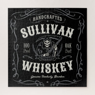 Vintage LAKTER ADD NAME Old Grim Sensenmann Whiske Puzzle