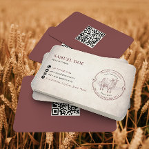 Vintage-Lamm-Schaf-Farm LOGO QR-Code Rot