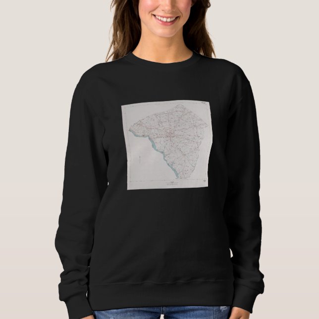 Vintage Lancaster County PA Map 1981 Sweatshirt (Vorderseite)