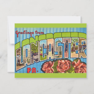 Vintage Lancaster PA Postkarte