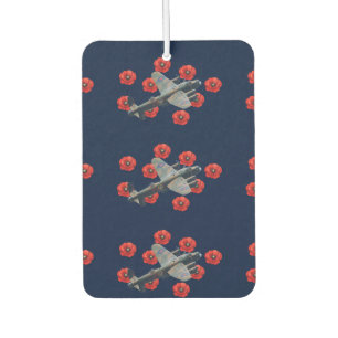 Vintage Lancaster unter den Roten Poppies Autolufterfrischer