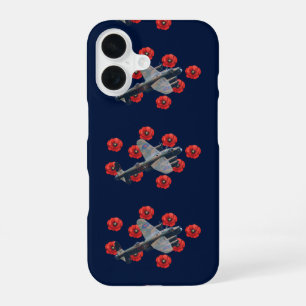 Vintage Lancaster unter den Roten Poppies iPhone 16 Hülle