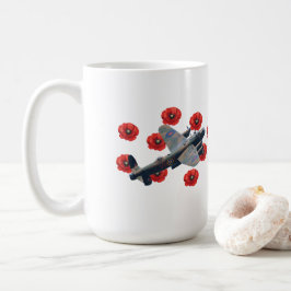 Vintage Lancaster unter den Roten Poppies Kaffeetasse