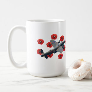Vintage Lancaster unter den Roten Poppies Kaffeetasse