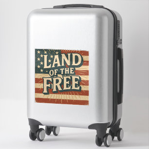 Vintage Land der Freien USA Unabhängigkeitstag  Aufkleber