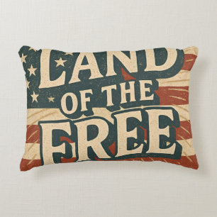 Vintage Land der Freien USA Unabhängigkeitstag Dekokissen