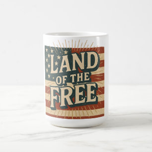 Vintage Land der Freien USA Unabhängigkeitstag Kaffeetasse