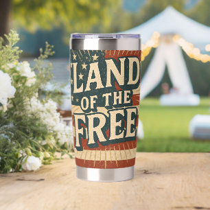 Vintage Land der Freien USA Unabhängigkeitstag Thermobecher