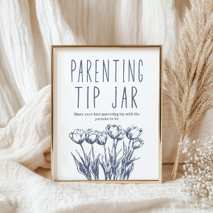 Vintage Land Eltern-Tipp-Topf Baby Shower Schild