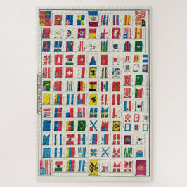 Vintage Landesflaggen Puzzle
