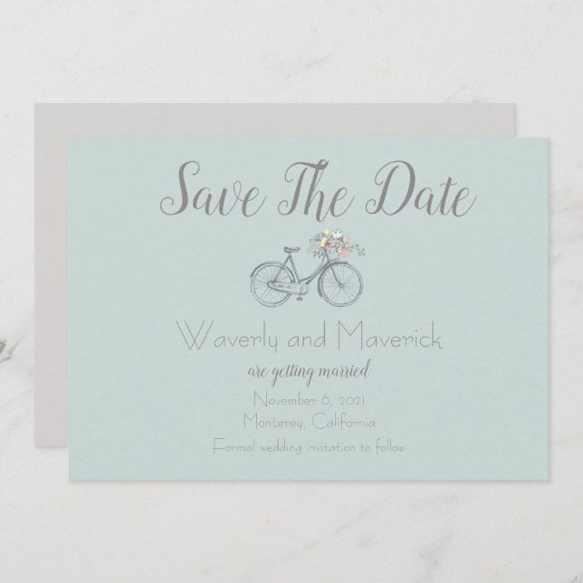 Vintage Landeshochzeit Save The Date (Vorne/Hinten)