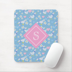 Vintage Landgans-Muster mit Monogramm Mousepad