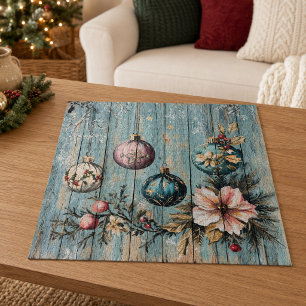 Vintage Landhaus Weihnachten Rustikales Bauernhaus Puzzle